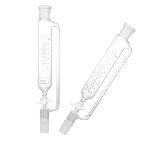 Alipis PTFE Piston Cylindrical Glass Separatory Funnel 100ml with Constant Pressure Design for Laboratory Liquid Separation and Distillation Equipment in Saudi Arabia