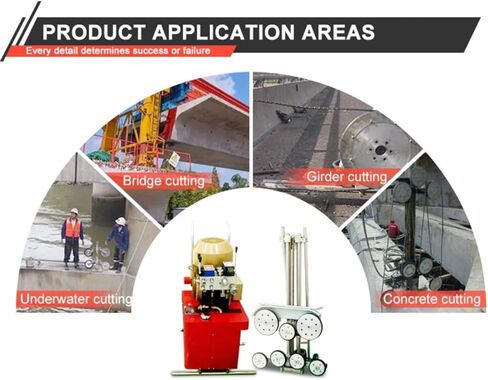 منشار سلكي هيدروليكي للخدمة الشاقة للخرسانة والصخور الصلبة - أداة قطع احترافية للتعدين والهدم وقطع الحجارة in Kuwait