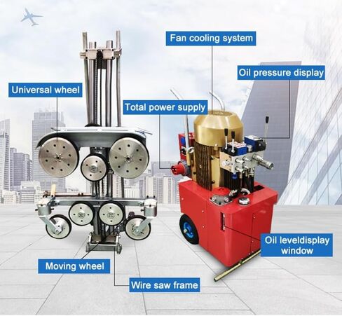 Hydraulic Wire Saw for Stone and Concrete Cutting – Professional Quality for Mining, Demolition, and Construction in Saudi Arabia