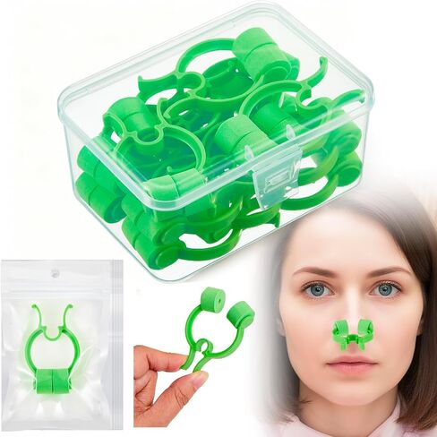 Frienda 16 Pcs Nose Clips for Nosebleeds Nose Clamps with Storage Box and Pouch Nasal Bleed Stopper Plugs for Nosebleeds Plastic Foam Noses Clip for Accidental Emergency in Kuwait
