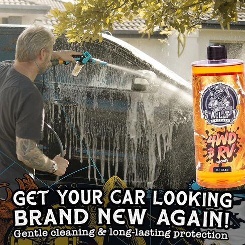 Salty Captain Boat & 4WD Cleaning Kit – Ultimate All-in-One Wash Set with Salt Wash, 4WD & RV Wash, Engine Flush, Microfiber Towels, Foam & Wheel Brush – Perfect for Boats, PWCs & Off-Road Vehicles in Kuwait