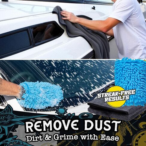 Salty Captain Boat & 4WD Cleaning Kit – Ultimate All-in-One Wash Set with Salt Wash, 4WD & RV Wash, Engine Flush, Microfiber Towels, Foam & Wheel Brush – Perfect for Boats, PWCs & Off-Road Vehicles in Kuwait