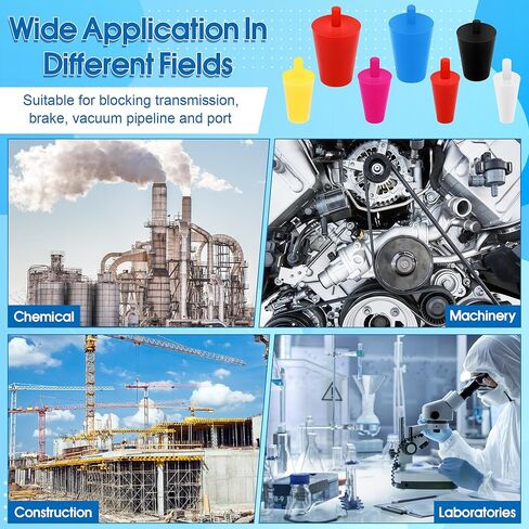 75PCS Lab Rubber Stoppers, Coldairsoap Water Table Hole Plugs 7 Multiple Sizes and Colors for Round Plastic Pool Ceramic in Kuwait