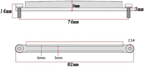 Acoustic Guitar Bridge Insert Saddle Replacement Set, 82mm Metal Adjustable, with Screws and L-Wrench (black) in Saudi Arabia