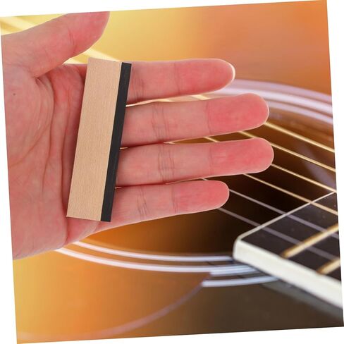 Milisten Dobro Resophonic Bridge Saddle 2.75In Quarter-Sawn Maple with Ebony Top Cut and Slotted Replacement for Acoustic Resonator Guitar in Saudi Arabia
