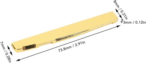 Brass Acoustic Guitar Saddle Bridge Replacement, Durable Metal Musical Instrument Accessories with Stable Tone Transmission, Easy Installation for Folk Guitars and Beginners Gift (GL224 (1Pc)) in Saudi Arabia