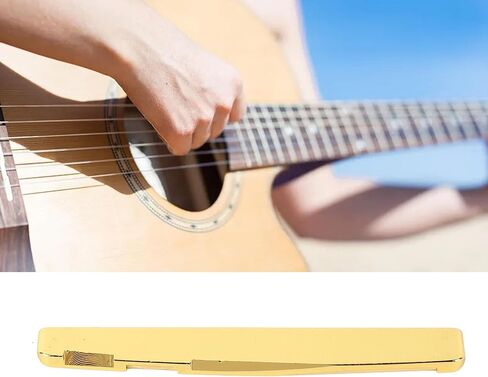 Brass Acoustic Guitar Saddle Bridge Replacement, Durable Metal Musical Instrument Accessories with Stable Tone Transmission, Easy Installation for Folk Guitars and Beginners Gift (GL224 (1Pc)) in Saudi Arabia