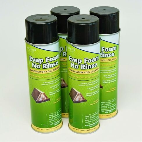 من أجل منظف لفائف المبخر Nu-Calgon 4171-75 Evap Foam بدون شطف، 18 أونصة. (عبوة من 4) in Kuwait