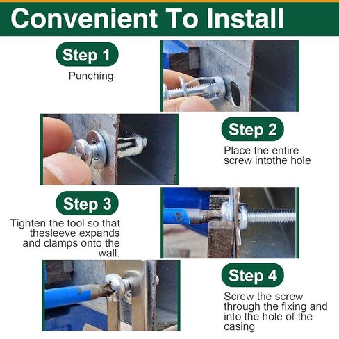 80Pcs Petal Expansion Bolt, Rustproof Carbon Steel Jack Nuts for Sheet Metal, Panels, Machinery, Automotive, M4/M5/M6/M8 in Kuwait