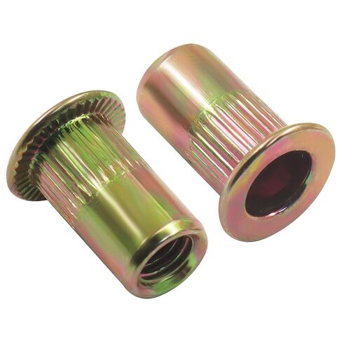 100PCS #10-32 Rivet Nuts,Zinc Plated Carbon Steel Nutsert Threaded Inserts,Durable Insert Nuts for DIY Projects/Engineers in Kuwait