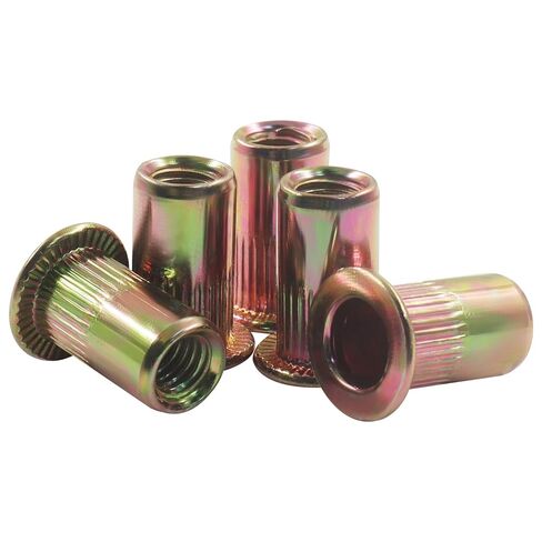 100PCS #10-32 Rivet Nuts,Zinc Plated Carbon Steel Nutsert Threaded Inserts,Durable Insert Nuts for DIY Projects/Engineers in Kuwait
