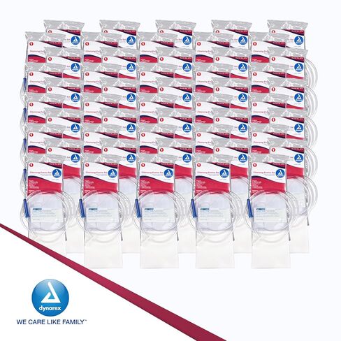 Dynarex Enema Kit - Ready-to-Use Disposable Enema Bag Kit for Colon Cleansing, Digestive Issues, Constipation Relief - 1.6 Quarts, 50 Sets per Bulk Case in Saudi Arabia