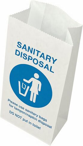 Bulk Restroom Supplies - Sanitary Disposal Bags for Feminine Products, 1000 Count, 4x2x9 Inches, Discreet Tampon Napkin Disposal with Odor Control, Commercial Bathroom Hygiene in Saudi Arabia