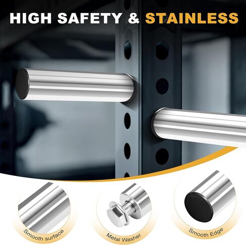 EVERYMATE Stainless Steel Weight Plate Holder - Power Rack & Squat Rack Attachments 2 Inch Olympic Plate Storage Rack for 2x2 3x3 2x3 Power Cage Accessories in Kuwait