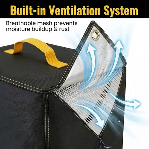 غطاء حامل الأثقال من CAP - مقاس 50.8 سم طولًا × 63.5 سم عرضًا × 60.6 سم ارتفاعًا - حامل وزن عالي التحمل لتغطية الأطباق، غطاء شجرة وزن مقاوم للغبار والتمزق من أجل حامل شجرة ممتص الصدمات الأولمبي من CAP Barbell/رف تعليق لتدريب القوة in Kuwait