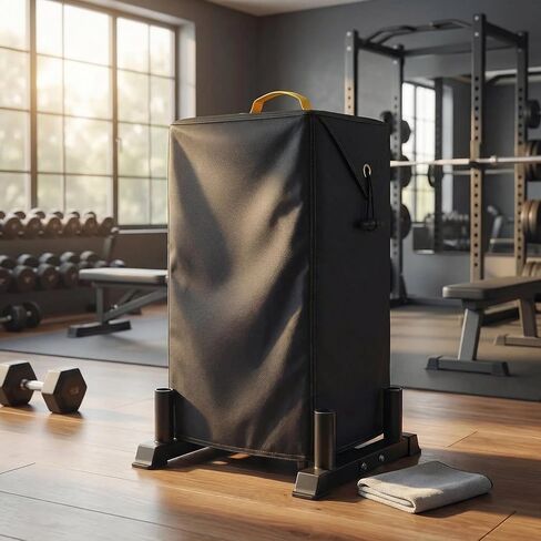 غطاء حامل الأثقال من CAP - مقاس 50.8 سم طولًا × 63.5 سم عرضًا × 60.6 سم ارتفاعًا - حامل وزن عالي التحمل لتغطية الأطباق، غطاء شجرة وزن مقاوم للغبار والتمزق من أجل حامل شجرة ممتص الصدمات الأولمبي من CAP Barbell/رف تعليق لتدريب القوة in Kuwait