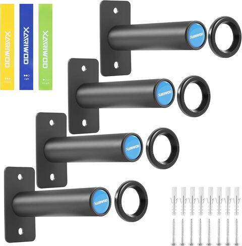 Wall Mounted Weight Plate Holder for 2" Olympic Plates - Heavy Duty Weight Plate Rack, 300 lbs Capacity, Home Gym Storage Organizer with Mounting Hardware (4 Pack) in Saudi Arabia