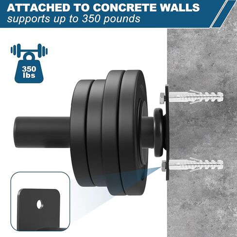 Wall Mounted Weight Plate Holder for 2" Olympic Plates - Heavy Duty Weight Plate Rack, 300 lbs Capacity, Home Gym Storage Organizer with Mounting Hardware (4 Pack) in Saudi Arabia