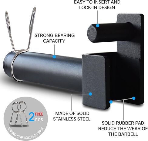 حامل لوحة الوزن الأولمبي الممتد مقاس 9 بوصات من Balelinko، وحدة تخزين لوحة الوزن، مرفق لقفص طاقة أنبوبي مقاس 2 بوصة × 2 بوصة مع فتحة واحدة، زوج واحد، مكافأة زوج من حلقات الياقات ذات المشبك الزنبركي مقاس 2 بوصة in Kuwait