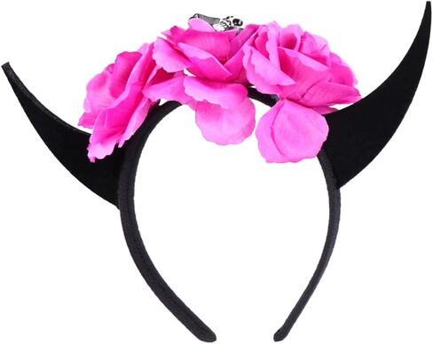MERRYHAPY Halloween Artificial Horn Headband Skull Costume Boo Halloween Headband for Women Devil Horns in Saudi Arabia