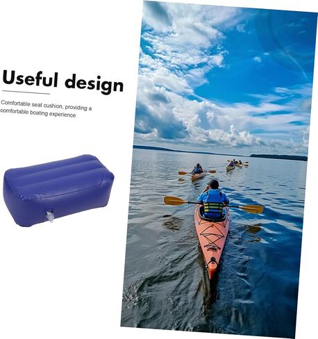 Toyvian Inflatable Seat Cushion 21.25X14.56X6.29In Portable Boat Seat Cushion for Kayak Raft Water Sports Outdoor Seating in Saudi Arabia