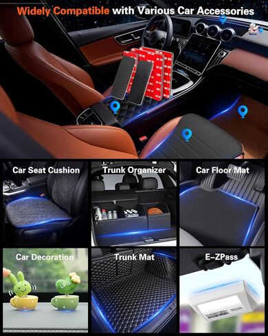 Heavy-Duty Hook and Loop Strips Adhesive: 4 Sets(2 Square 3.15'' & 2 Rectangle 3.15×1.18in) Heat Resistant Fastener Tape - High Bond Sticky Back for Car Mat Trunk Liner Seat Cushion & Indoor Outdoor in Saudi Arabia