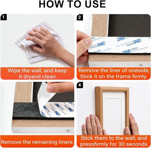 22 Sets Heavy Duty Adhesive Hook and Loop Strips, 1' x 5' with Double Sided Adhesive, Black Strong Sticky Back Fastener, Picture Hanging Wall Mounting Tape Adhesive Hanging Strips for Home Office. in Saudi Arabia