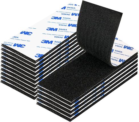 22 Sets Heavy Duty Adhesive Hook and Loop Strips, 1' x 5' with Double Sided Adhesive, Black Strong Sticky Back Fastener, Picture Hanging Wall Mounting Tape Adhesive Hanging Strips for Home Office. in Saudi Arabia