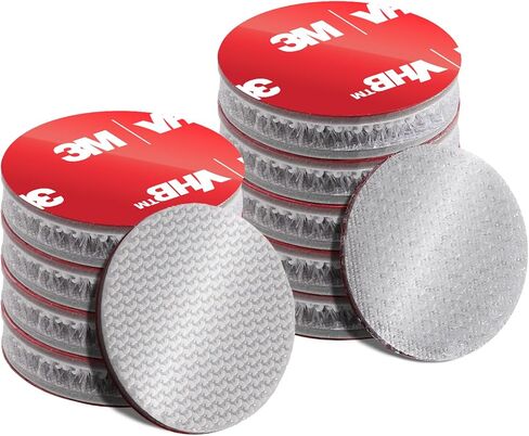 خطاف وحلقة لاصقة شديدة التحمل مع 3M GPH-110GF 1 "شرائط مستديرة 9 مجموعات من دوائر حلقة الخطاف اللزجة تثبيت قوي للتعليق والتأمين والتنظيم والتثبيت in Kuwait