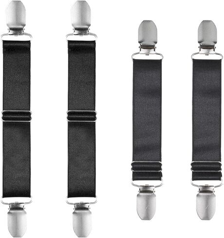 Vin Beauty 4 Pcs Elastic Boot Straps Adjustable Pant Leg Straps Elastic Adjustable Cowboy Boot Strap Clamp for Pants for Women and Men Riding Motorcycle Mitten Pants in Saudi Arabia