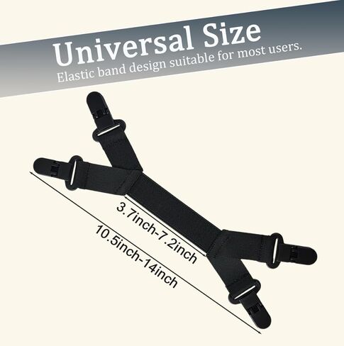 4PCS Boot Straps, Adjustable Boot Clip, Dual-Lock Pant Leg Clips, 4-Point Gripper Pants Straps for Cycling, Motorcycle, Riding, Elastic Bands Clip for Men, Women(Black) in Kuwait