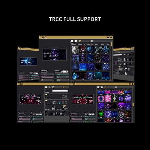 Trofeo Vision LCD Black 6.86-inch Full-Color LCD Display (1280x480 Resolution) with a Magnetic Panel Screen, Supporting DIY Dynamic/Static Images Special for CPU Liquid Cooler/Case in Saudi Arabia