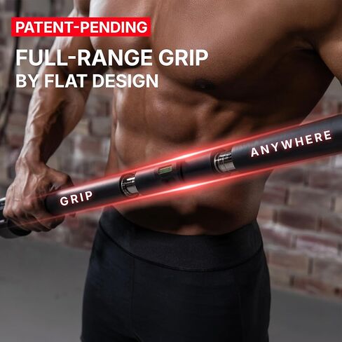 Doorway Pull Up Bar, Patented Flat Structure with Uninterrupted Full-Length Grip, Extra Wide 26.8–32.7", 573 lbs Capacity, Adjustable 31.8–36.6" Doorways, Tool-Free Installation in Saudi Arabia