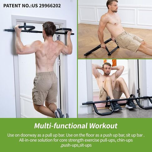 NOWAKE New Version Multi-Grip Pull up bar For Doorway,330lbs Heavy Duty 47.3 Inch Extra Width Portable Functional Ergonomic Design Door Frame Pull Up Bar With USA Patent For Home Gym Exercise in Saudi Arabia