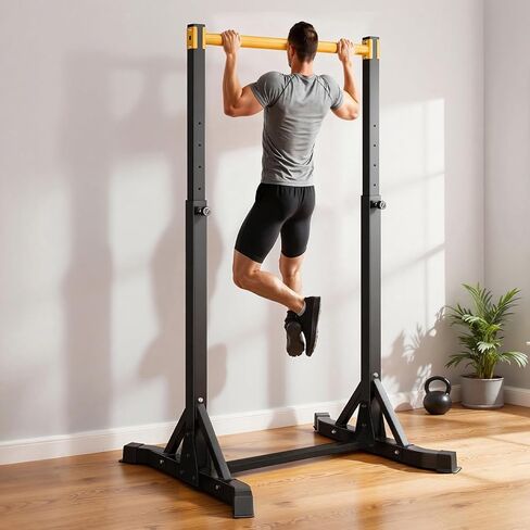 VEVOR Pull Up Bar, 330LBS Capacity Portable Pullup Bar Station, Pullup Bars Free Standing with H-Frame Structure & Heavy-Duty Steel Tube, 8 Level Height Adjustment Gravity Fitness for Arms Back Chest in Saudi Arabia