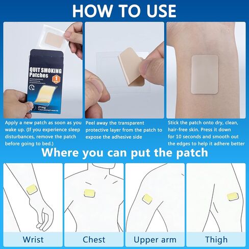 الخطوة 1 لصقات النيكوتين 21 مجم، لصقات الإقلاع عن التدخين وأدوات المساعدة على التوقف عن التدخين، دعم سهل وفعال للإقلاع عن التدخين خلال أسبوعين، لصقات نظام النيكوتين عبر الجلد (30 قطعة) in Kuwait