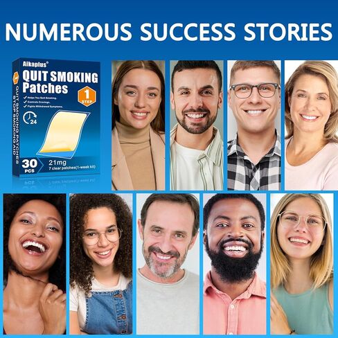 الخطوة 1 لصقات النيكوتين 21 مجم، لصقات الإقلاع عن التدخين وأدوات المساعدة على التوقف عن التدخين، دعم سهل وفعال للإقلاع عن التدخين خلال أسبوعين، لصقات نظام النيكوتين عبر الجلد (30 قطعة) in Kuwait