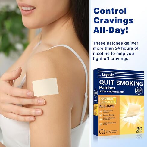 لصقات النيكوتين للإقلاع عن التدخين، الخطوة 1، 21 مجم من رقعة الإقلاع عن التدخين، 30 قطعة من ملصقات الإقلاع عن التدخين التي تعمل لمدة أسبوعين، توفر الرقعة نظام النيكوتين عبر الجلد لمدة 24 ساعة in Kuwait