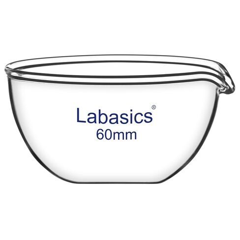 Labasics Flat Bottom Evaporation Dish, Borosilicate Glass, for Laboratory Sample Evaporation, 60 mm Diameter in Saudi Arabia