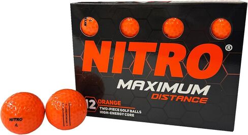 Nitro NMD12OBXC Maximum Distance Golf Ball (12-Pack), Orange in Saudi Arabia