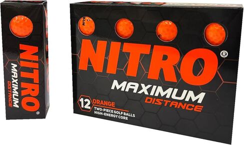 Nitro NMD12OBXC Maximum Distance Golf Ball (12-Pack), Orange in Saudi Arabia