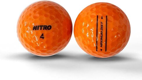 Nitro NMD12OBXC Maximum Distance Golf Ball (12-Pack), Orange in Saudi Arabia