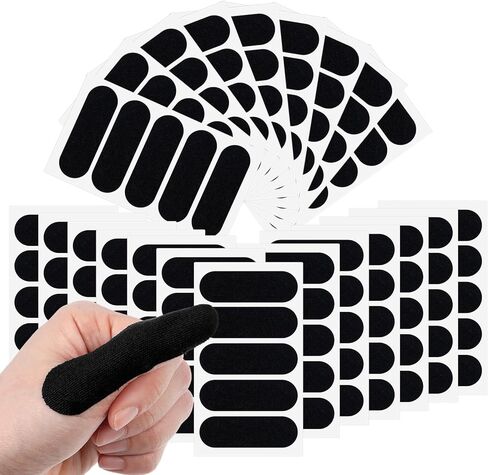 Grevosea 110 PCS Bowling Thumb Tapes, Bowling Ball Finger Inserts Finger Tape Breathable Bowlers Tape Protector for Men Women Exercise Sport Bowling Accessories, No Residue (Black) in Saudi Arabia