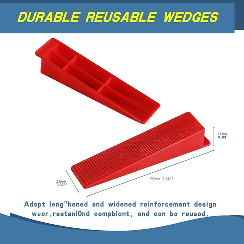 Tile Leveling System-500 pcs 1/8inch Tile Spacers + 150 pcs Tile Wedges + 1 pcs Tile LevelingClips+ 500 pcs(1/8inch) CrossSpacers A Tile Tools Kit for Adjustinc Ceramic Tile(TileSpacers 1/8 inch) in Saudi Arabia
