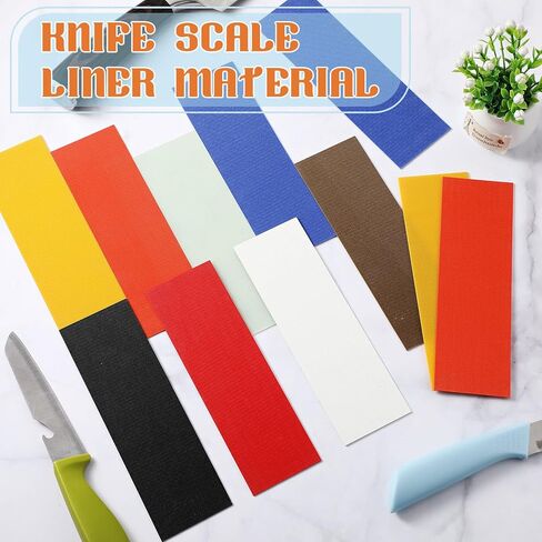 Kathfly 30 Pieces G10 Spacer Sheets 6.3 x 1.97 x 0.04 Inches Multicolored Knife Scale Liner Material Handle Liner Spacer Material for Knife Scales Making Supplies Tool Kit, 8 Colors in Saudi Arabia