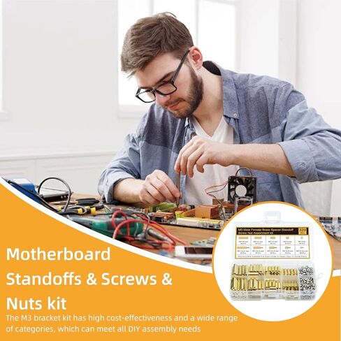 320 قطعة من مواجهات اللوحة الأم M3 ومجموعة صواميل البراغي، مواجهات اللوحة الأم النحاسية، فاصل سداسي ذكر أنثى، براغي الكمبيوتر الشخصي لبناء الكمبيوتر بنفسك، Raspberry Pi، المشاريع الإلكترونية ولوحة الدوائر in Kuwait