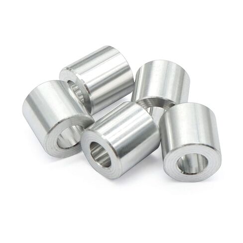 Wulankd 25pcs Aluminum Spacer 1/2" OD x 1/4" ID x 1/2" Length, Round Spacer, Unthreaded Standoff Bushing Plain Finish, Fits Screws Bolts 1/4" in Kuwait