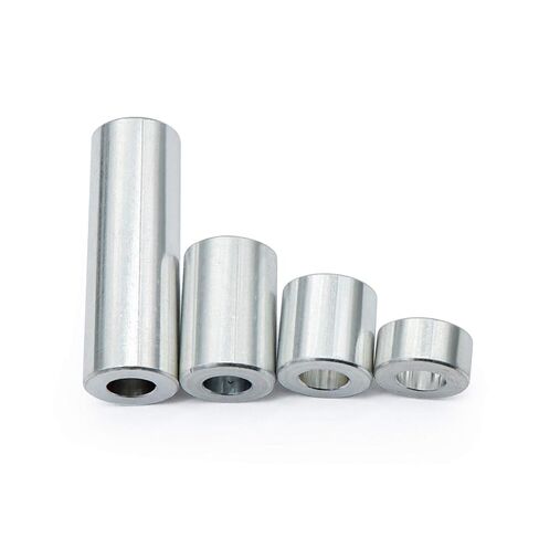 Wulankd 25pcs Aluminum Spacer 1/2" OD x 1/4" ID x 1/2" Length, Round Spacer, Unthreaded Standoff Bushing Plain Finish, Fits Screws Bolts 1/4" in Kuwait