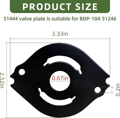 51444 Valve Plate Fit for Hydro-Gear PG Series Hydraulic Pump BDP-10A 51246 PG-1BCC-DA1X-XXXX, PG-1AEF-DY1X-XXXX in Saudi Arabia