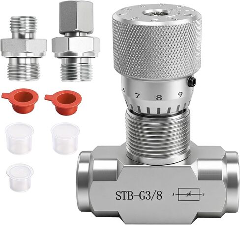 L08 Hydraulic Flow Control Valve Bidirectional Restrictor Compatible with 1-2 Ton Mini Excavator Replace#: STB-G3/8 in Kuwait